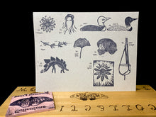 Load image into Gallery viewer, Handmade Custom Stamps, Stamps, Monarch Press Collections, handmade stamps, upcycle, sustainable, handmade, ornaments