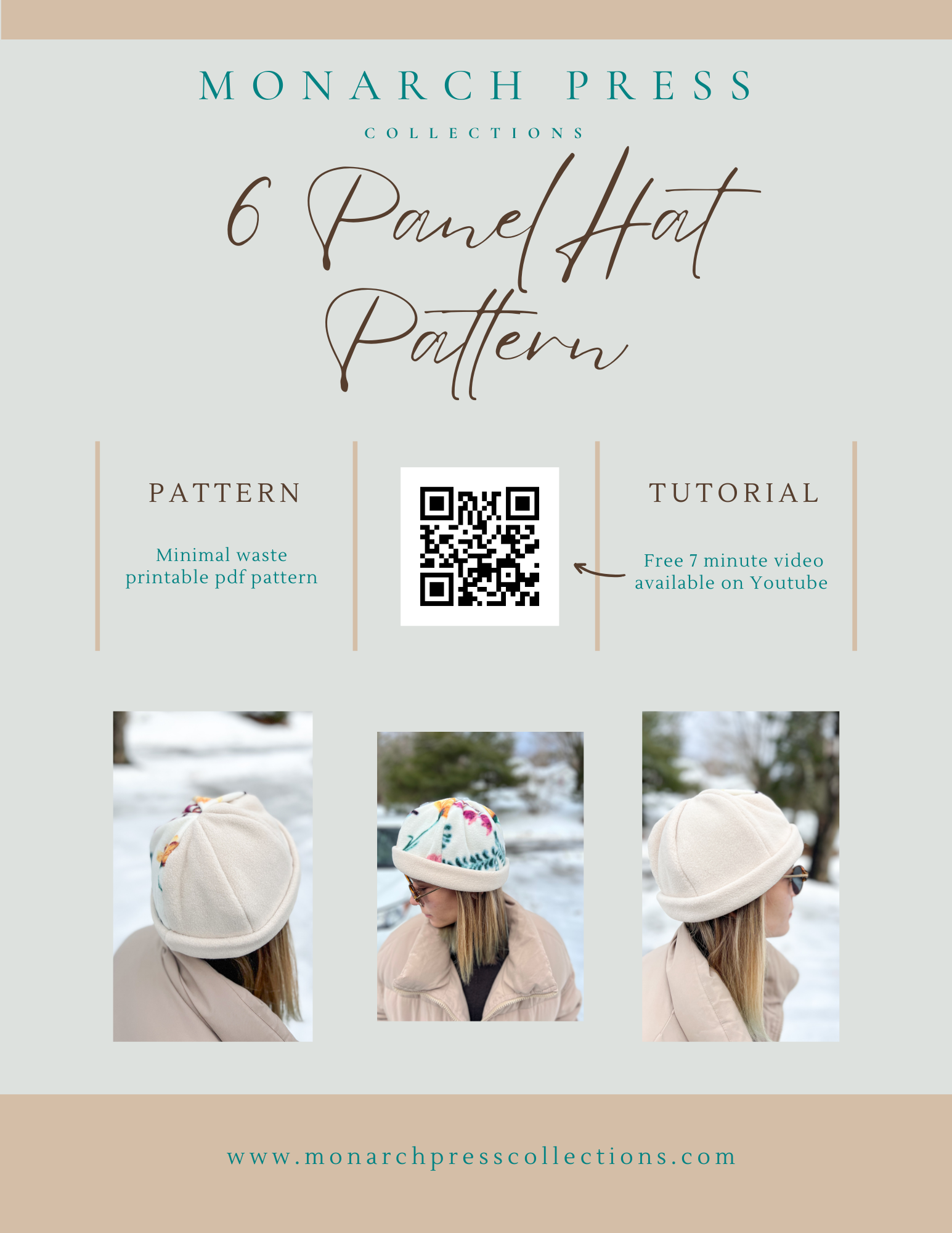 Panel Hat Pattern 6 Panel Hat Pattern – Monarch Press Collections