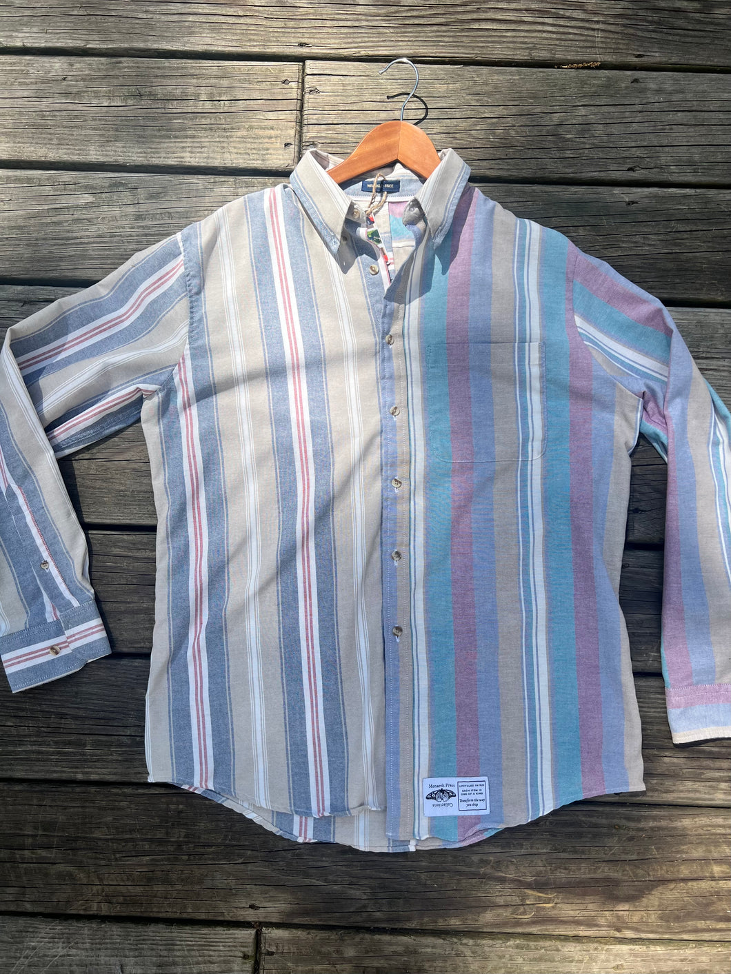 Two tone shirt stripes/stripes