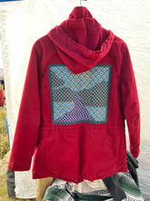 Load image into Gallery viewer, Upcycled Red patchwork Jacket
