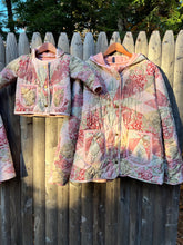 Load image into Gallery viewer, Floral Pink Quilt Jackets (1 Adult + 1 Child)
